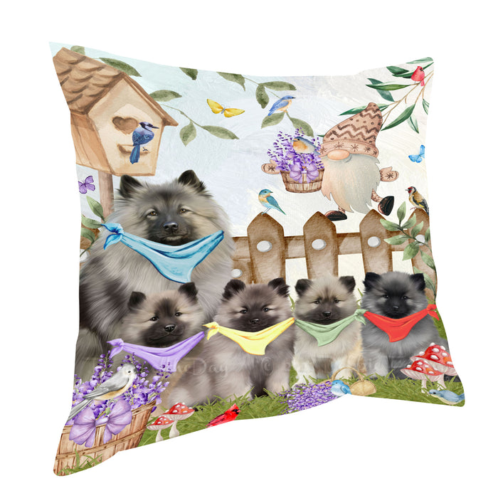 Keeshond Throw Pillow: Explore a Variety of Designs, Cushion Pillows for Sofa Couch Bed, Personalized, Custom, Dog Lover's Gifts