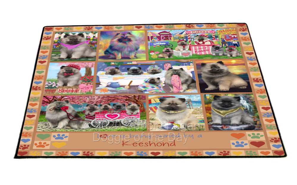 Love is Being Owned Keeshond Dog Beige Floormat FLMS55129