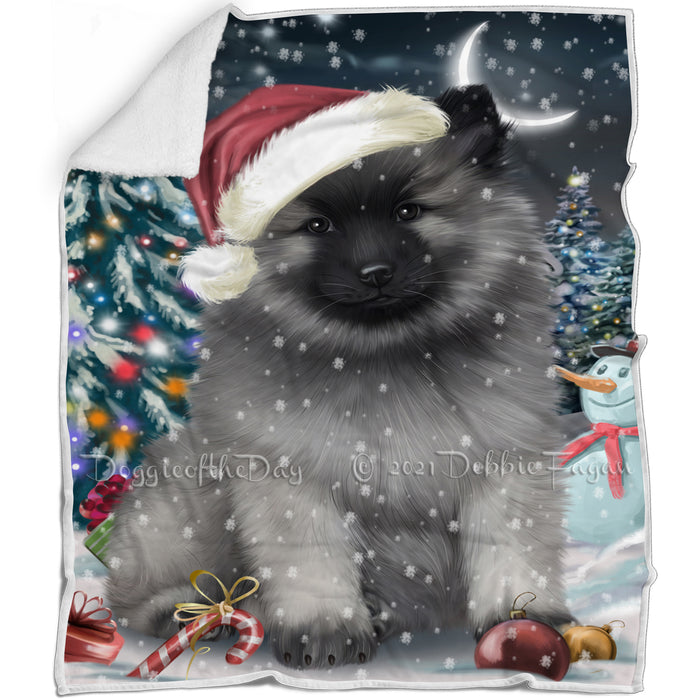 Have a Holly Jolly Keeshond Dog Christmas Blanket BLNKT81732