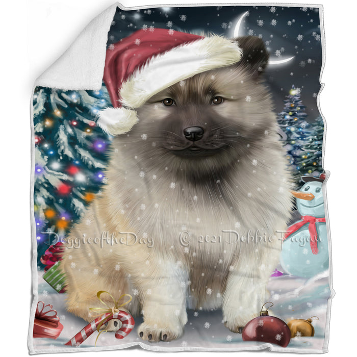 Have a Holly Jolly Keeshond Dog Christmas Blanket BLNKT81741