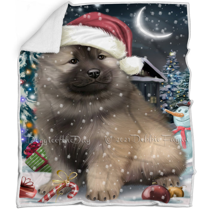 Have a Holly Jolly Keeshond Dog Christmas Blanket BLNKT81750
