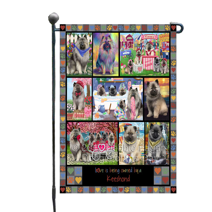 Love is Being Owned Keeshond Dog Grey Garden Flag GFLG65444