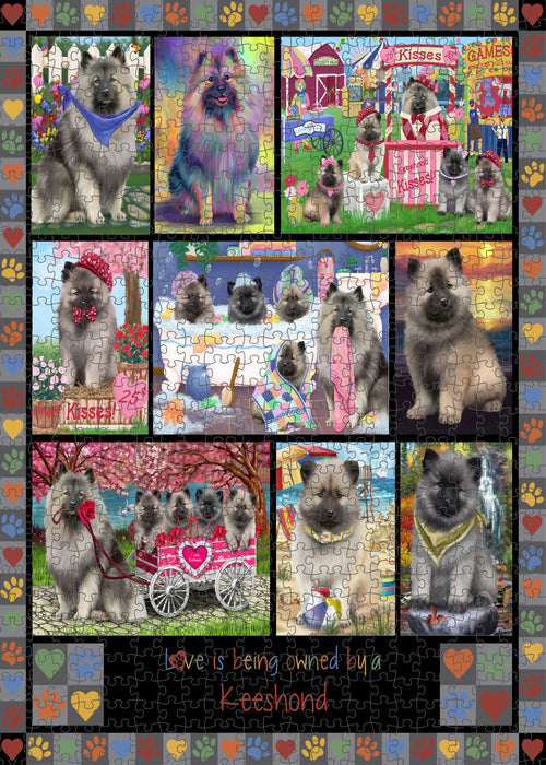 Love is Being Owned Keeshond Dog Grey Puzzle with Photo Tin PUZL98496