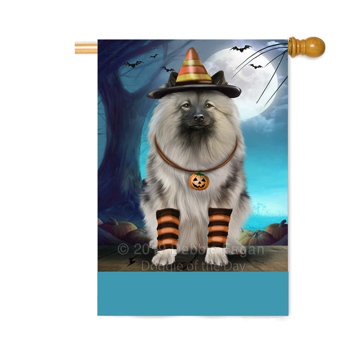 Personalized Happy Halloween Trick or Treat Keeshond Dog Candy Corn Custom House Flag FLG64111