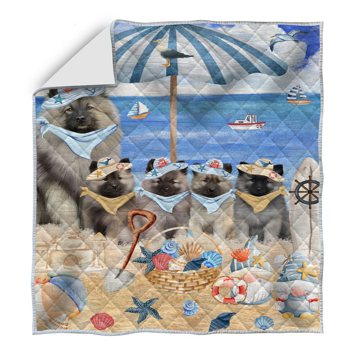 Keeshond Quilt: Explore a Variety of Personalized Designs, Custom, Bedding Coverlet Quilted, Pet and Dog Lovers Gift