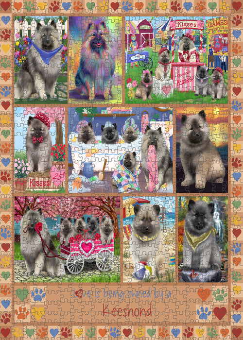 Love is Being Owned Keeshond Dog Beige Puzzle with Photo Tin PUZL98492