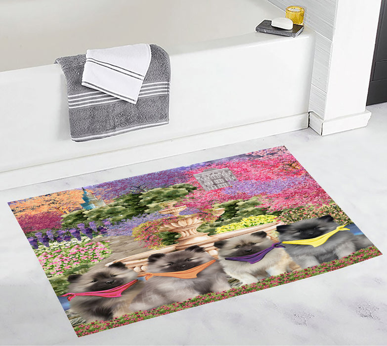 Keeshond Personalized Bath Mat, Explore a Variety of Custom Designs, Anti-Slip Bathroom Rug Mats, Pet and Dog Lovers Gift
