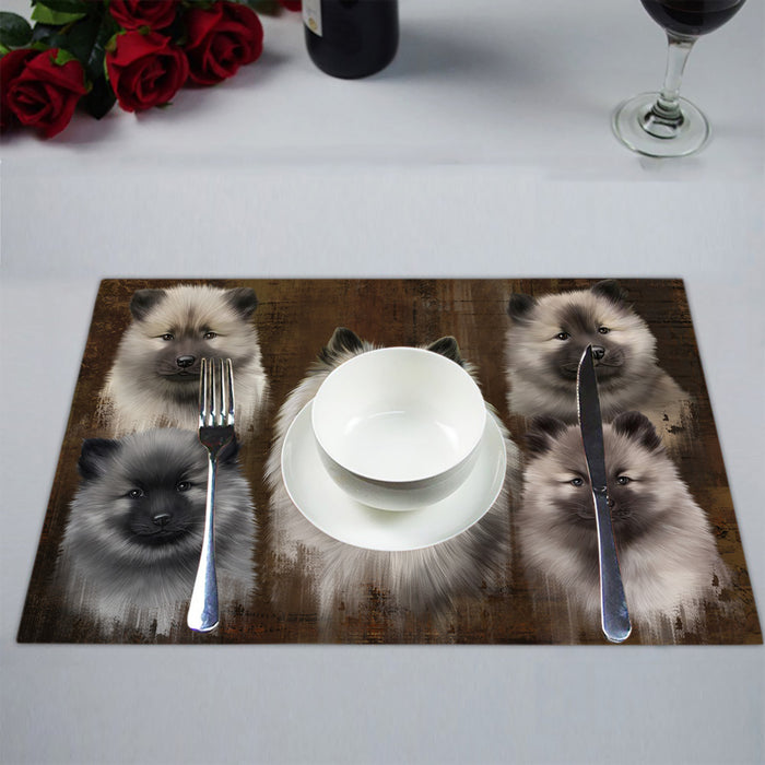 Rustic Keeshond Dogs Placemat