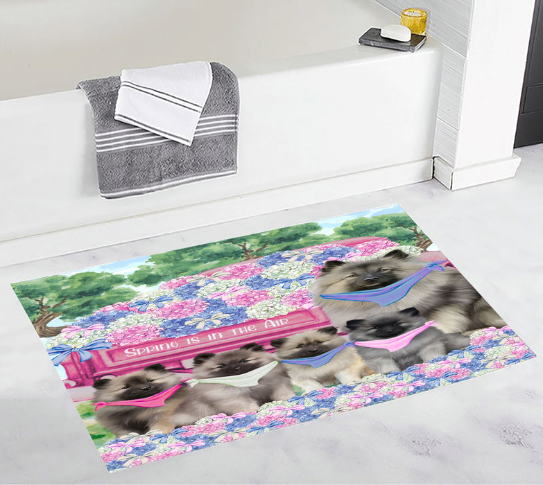 Keeshond Anti-Slip Bath Mat, Explore a Variety of Designs, Soft and Absorbent Bathroom Rug Mats, Personalized, Custom, Dog and Pet Lovers Gift