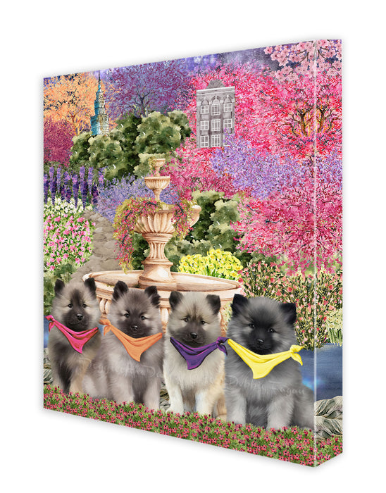 Keeshond Wall Art Canvas, Explore a Variety of Designs, Personalized Digital Painting, Custom, Ready to Hang Room Decor, Gift for Dog and Pet Lovers