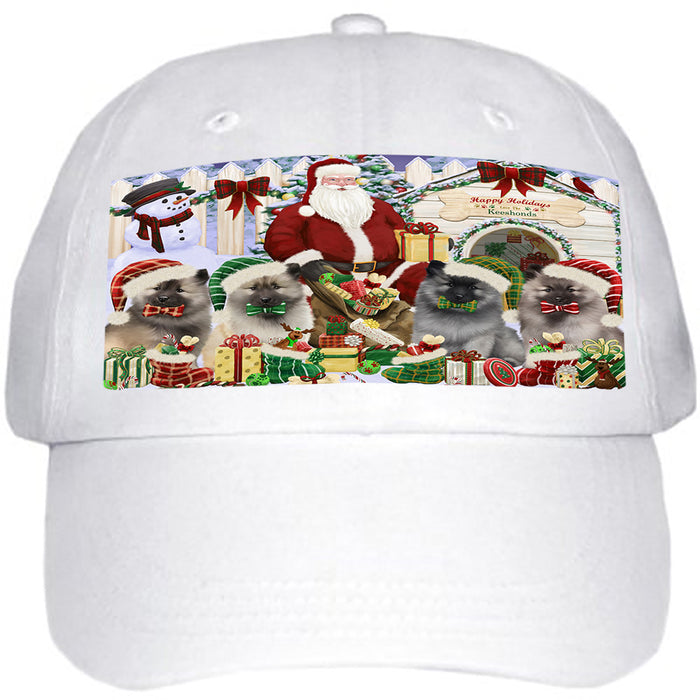 Christmas Dog House Keeshonds Dog Ball Hat Cap HAT61551