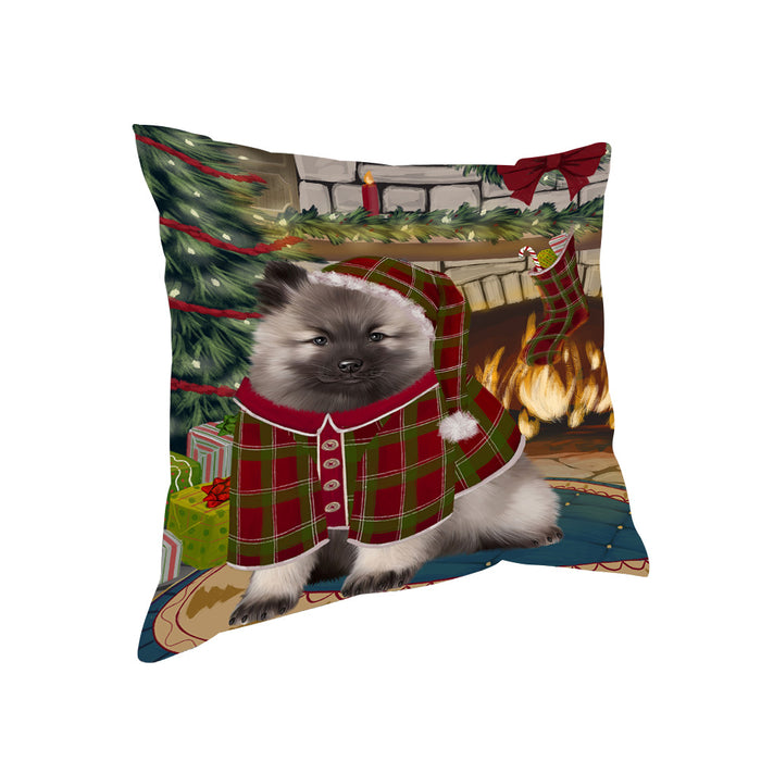 The Stocking was Hung Keeshond Dog Pillow PIL70304