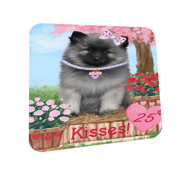 Rosie 25 Cent Kisses Keeshond Dog Coasters Set of 4 CST55912