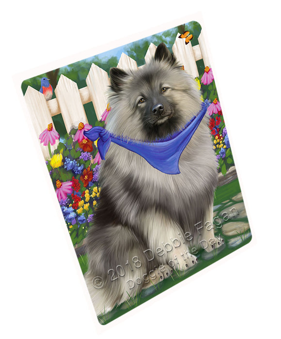 Spring Floral Keeshond Dog Cutting Board C60888