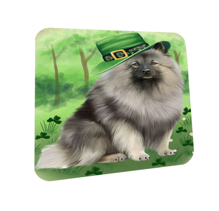 St. Patricks Day Irish Portrait Keeshond Dog Coasters Set of 4 CST56975