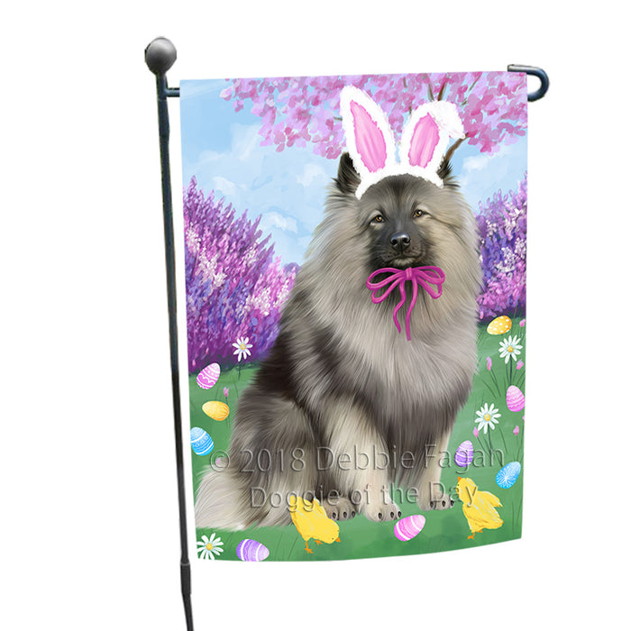 Easter Holiday Keeshond Dog Garden Flag GFLG57570
