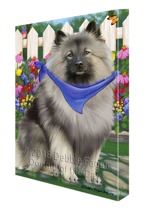 Spring Floral Keeshond Dog Canvas Print Wall Art Décor CVS87182