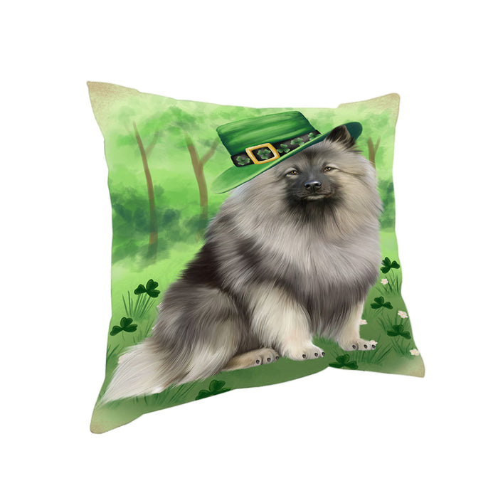 St. Patricks Day Irish Portrait Keeshond Dog Pillow PIL86180