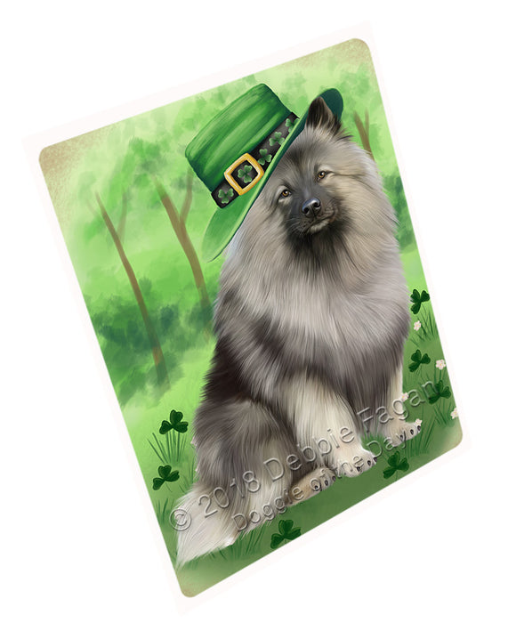 St. Patricks Day Irish Portrait Keeshond Dog Cutting Board C77316