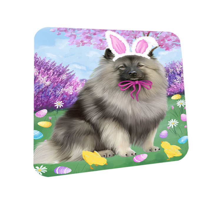 Easter Holiday Keeshond Dog Coasters Set of 4 CST56871