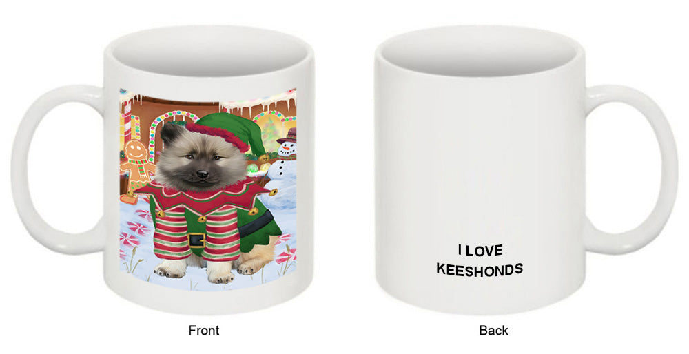 Christmas Gingerbread House Candyfest Keeshond Dog Coffee Mug MUG51768