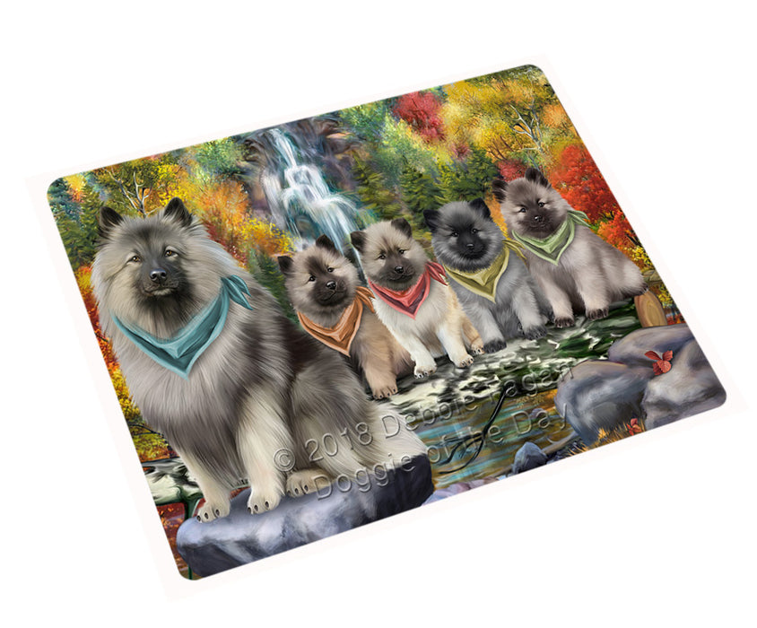 Scenic Waterfall Keeshonds Dog Magnet Mini (3.5" x 2") MAG59973