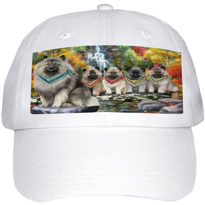 Scenic Waterfall Keeshonds Dog Ball Hat Cap HAT59457