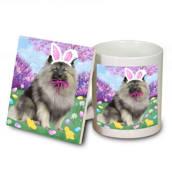 Easter Holiday Keeshond Dog Mug and Coaster Set MUC56905