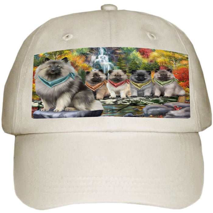 Scenic Waterfall Keeshonds Dog Ball Hat Cap HAT59457