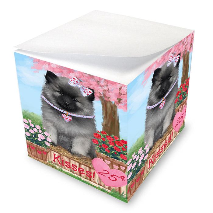 Rosie 25 Cent Kisses Keeshond Dog Note Cube NOC54026