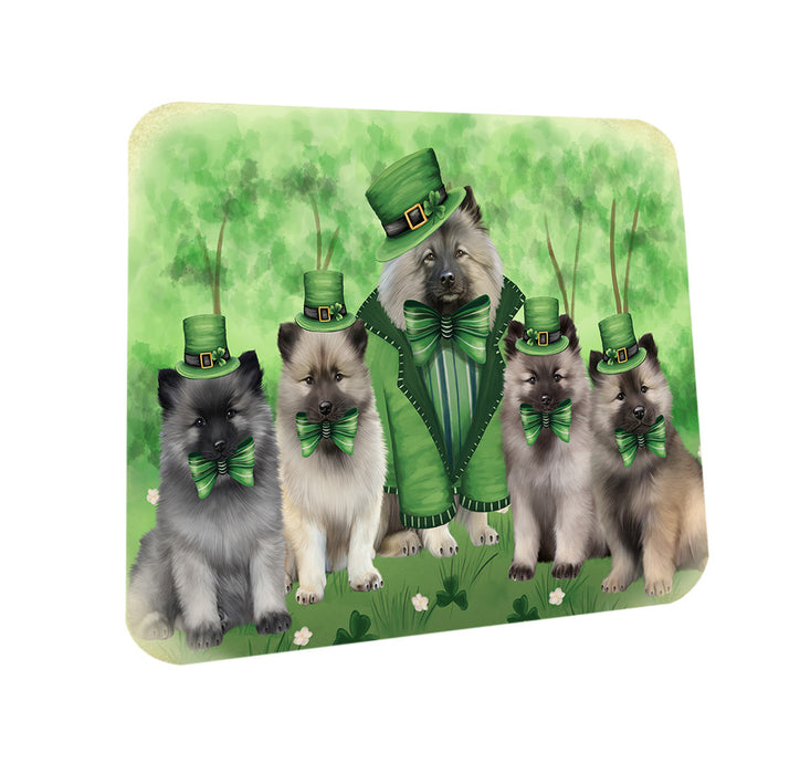 St. Patricks Day Irish Portrait Keeshond Dogs Coasters Set of 4 CST56976