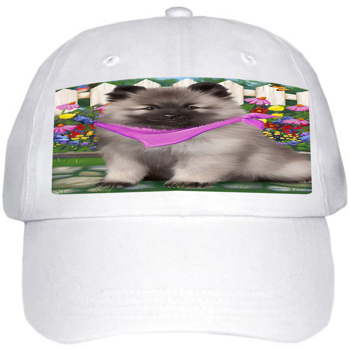 Spring Floral Keeshond Dog Ball Hat Cap HAT60531