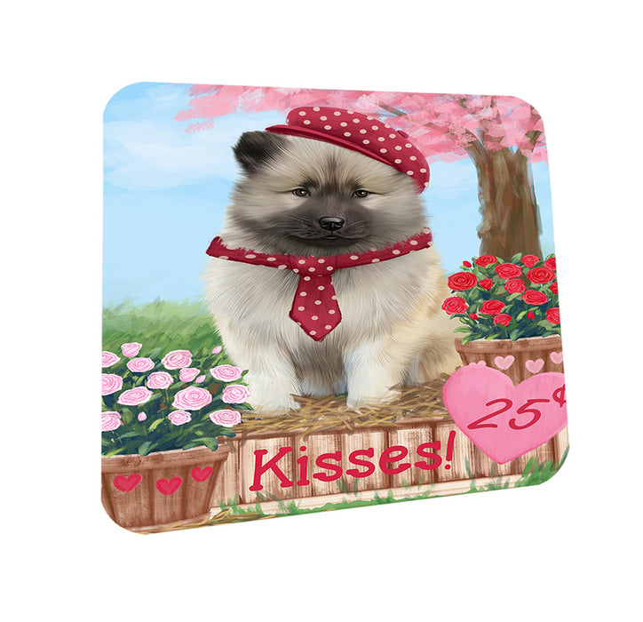 Rosie 25 Cent Kisses Keeshond Dog Coasters Set of 4 CST55913