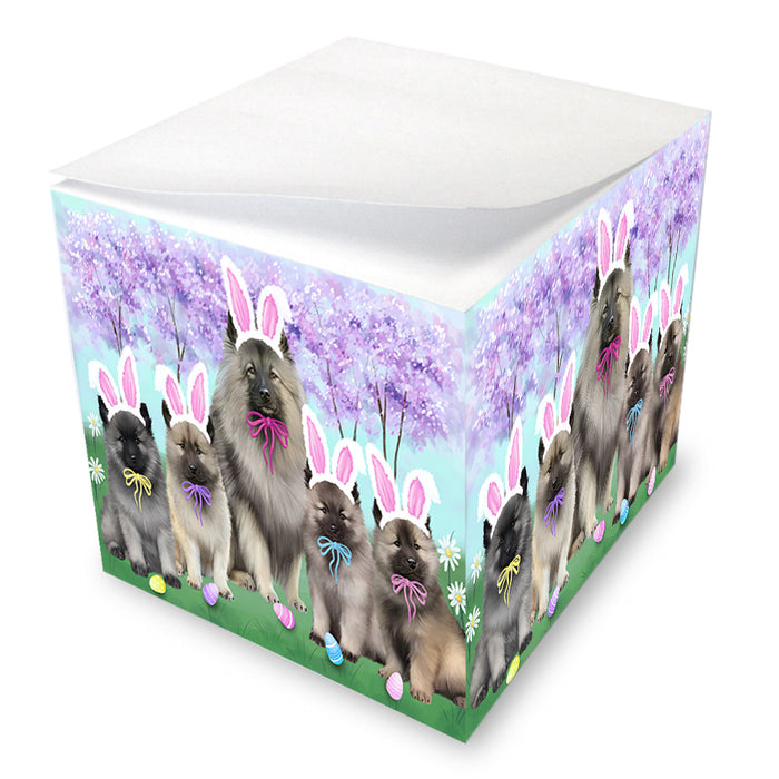 Easter Holiday Keeshonds Dog Note Cube NOC55031