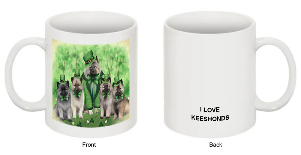 St. Patricks Day Irish Portrait Keeshond Dogs Coffee Mug MUG52416