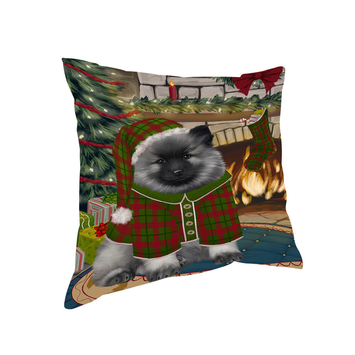 The Stocking was Hung Keeshond Dog Pillow PIL70308