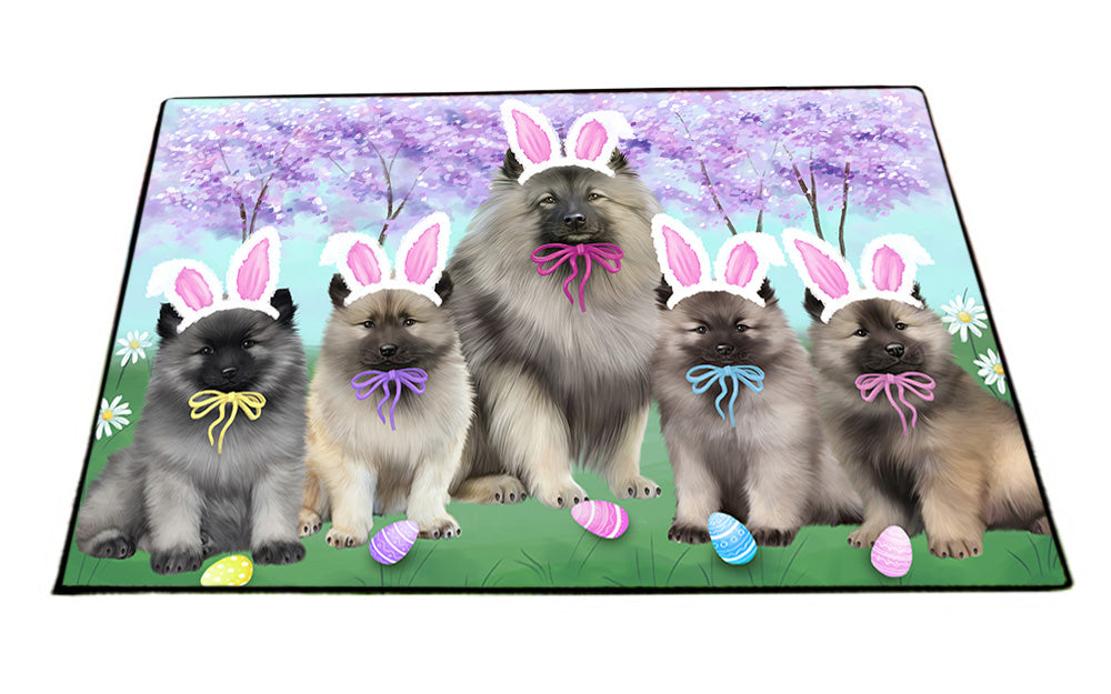 Easter Holiday Keeshonds Dog Floormat FLMS53769