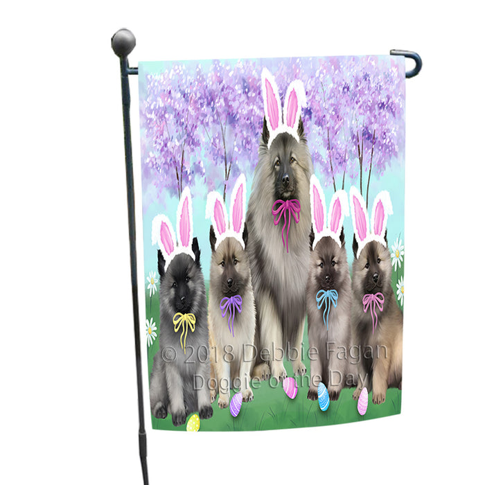Easter Holiday Keeshonds Dog Garden Flag GFLG57571