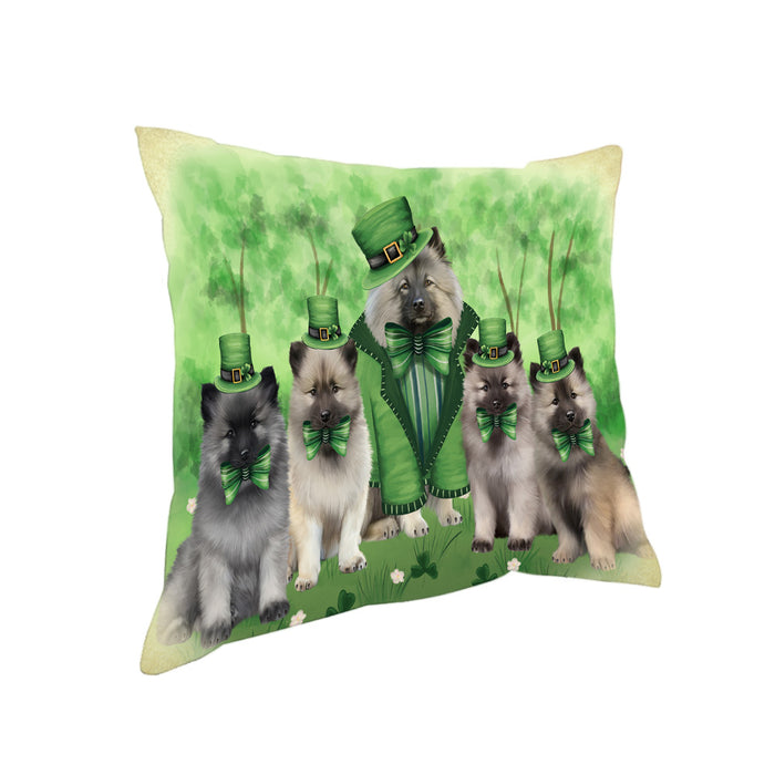 St. Patricks Day Irish Portrait Keeshond Dogs Pillow PIL86184