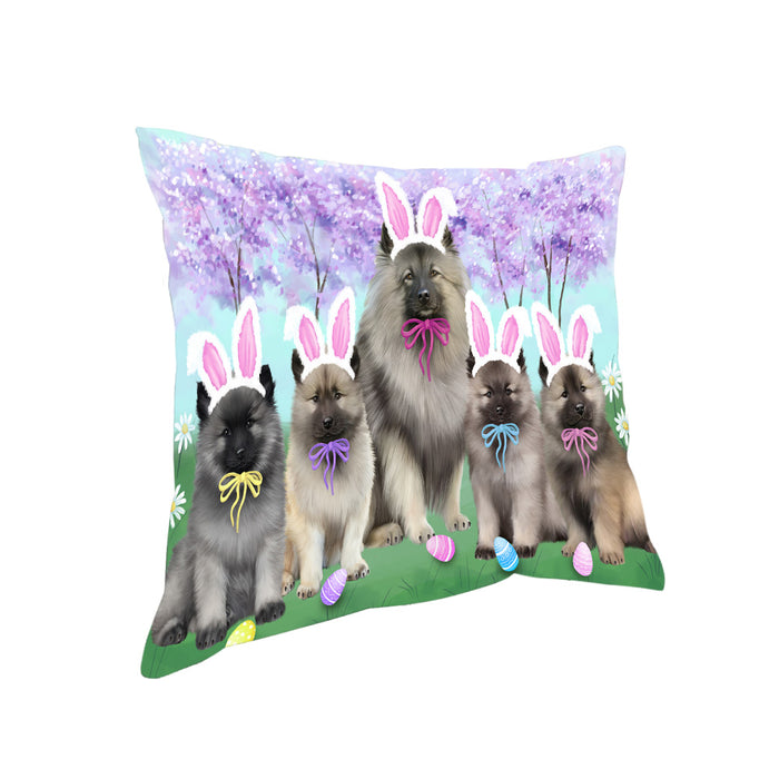 Easter Holiday Keeshonds Dog Pillow PIL82064