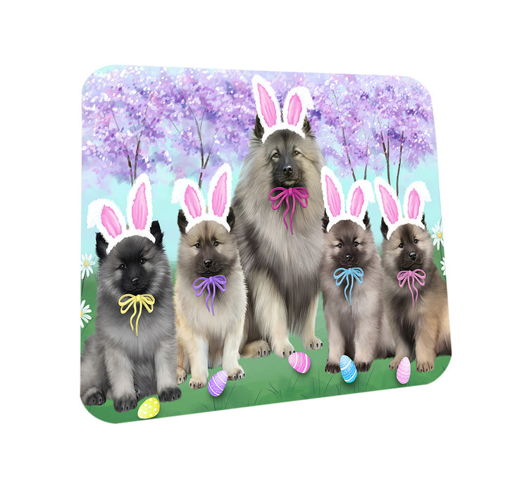 Easter Holiday Keeshonds Dog Coasters Set of 4 CST56872
