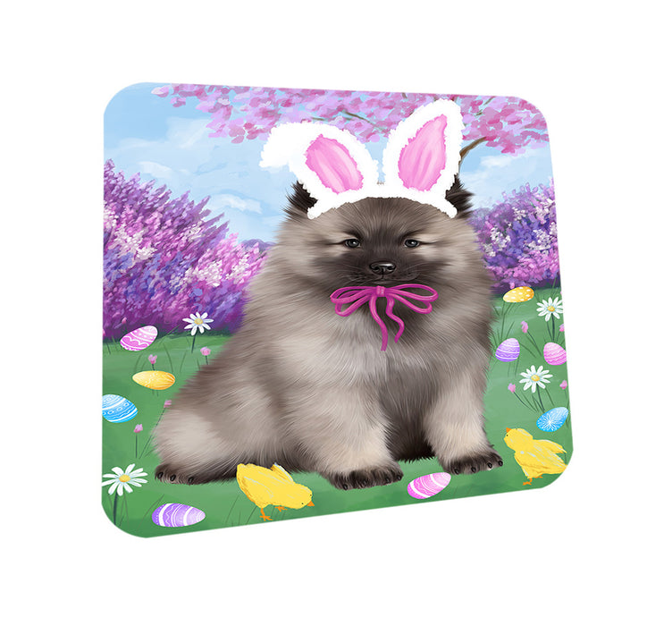 Easter Holiday Keeshond Dog Coasters Set of 4 CST56873