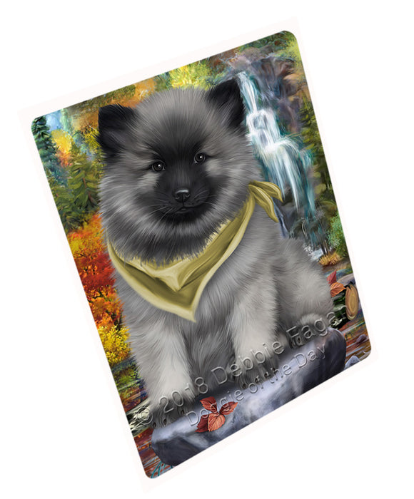 Scenic Waterfall Keeshond Dog Magnet Mini (3.5" x 2") MAG59979