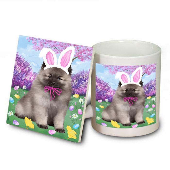 Easter Holiday Keeshond Dog Mug and Coaster Set MUC56907
