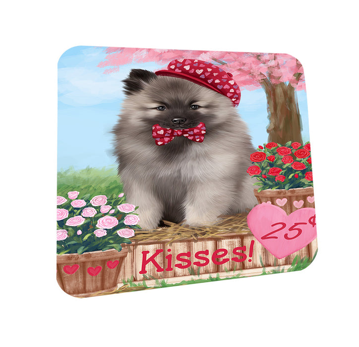 Rosie 25 Cent Kisses Keeshond Dog Coasters Set of 4 CST55914