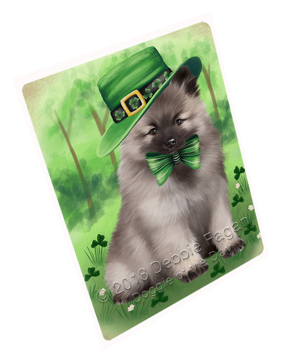 St. Patricks Day Irish Portrait Keeshond Dog Cutting Board C77322