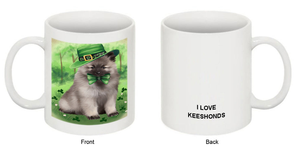 St. Patricks Day Irish Portrait Keeshond Dog Coffee Mug MUG52417