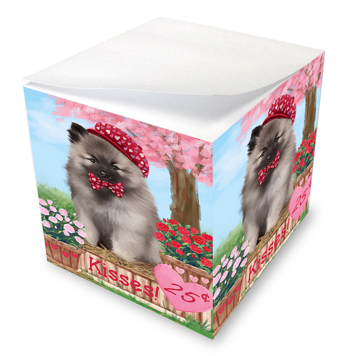 Rosie 25 Cent Kisses Keeshond Dog Note Cube NOC54028