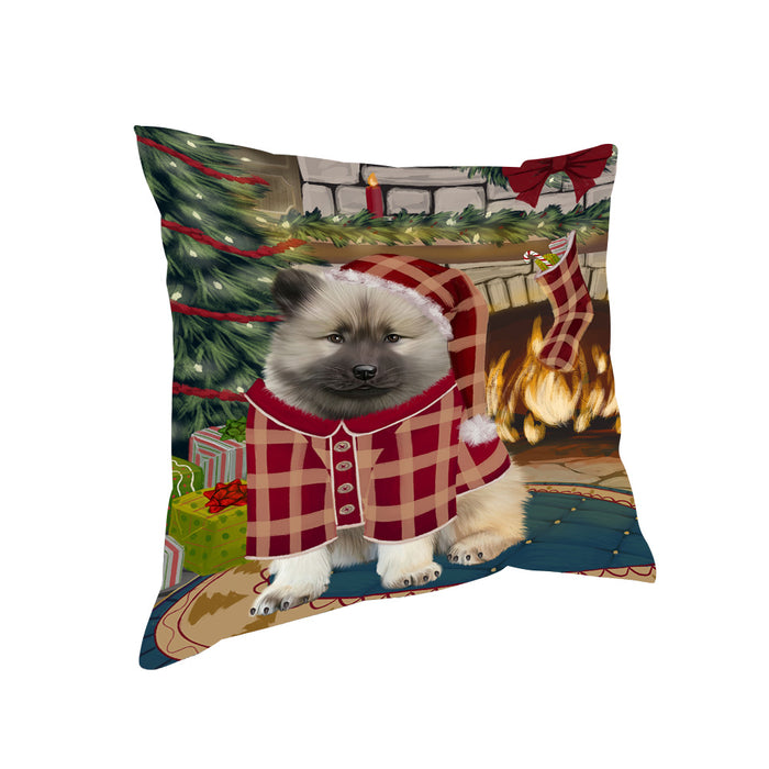 The Stocking was Hung Keeshond Dog Pillow PIL70312