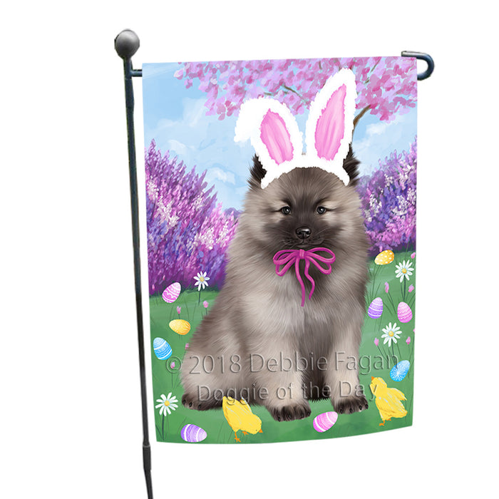 Easter Holiday Keeshond Dog Garden Flag GFLG57572